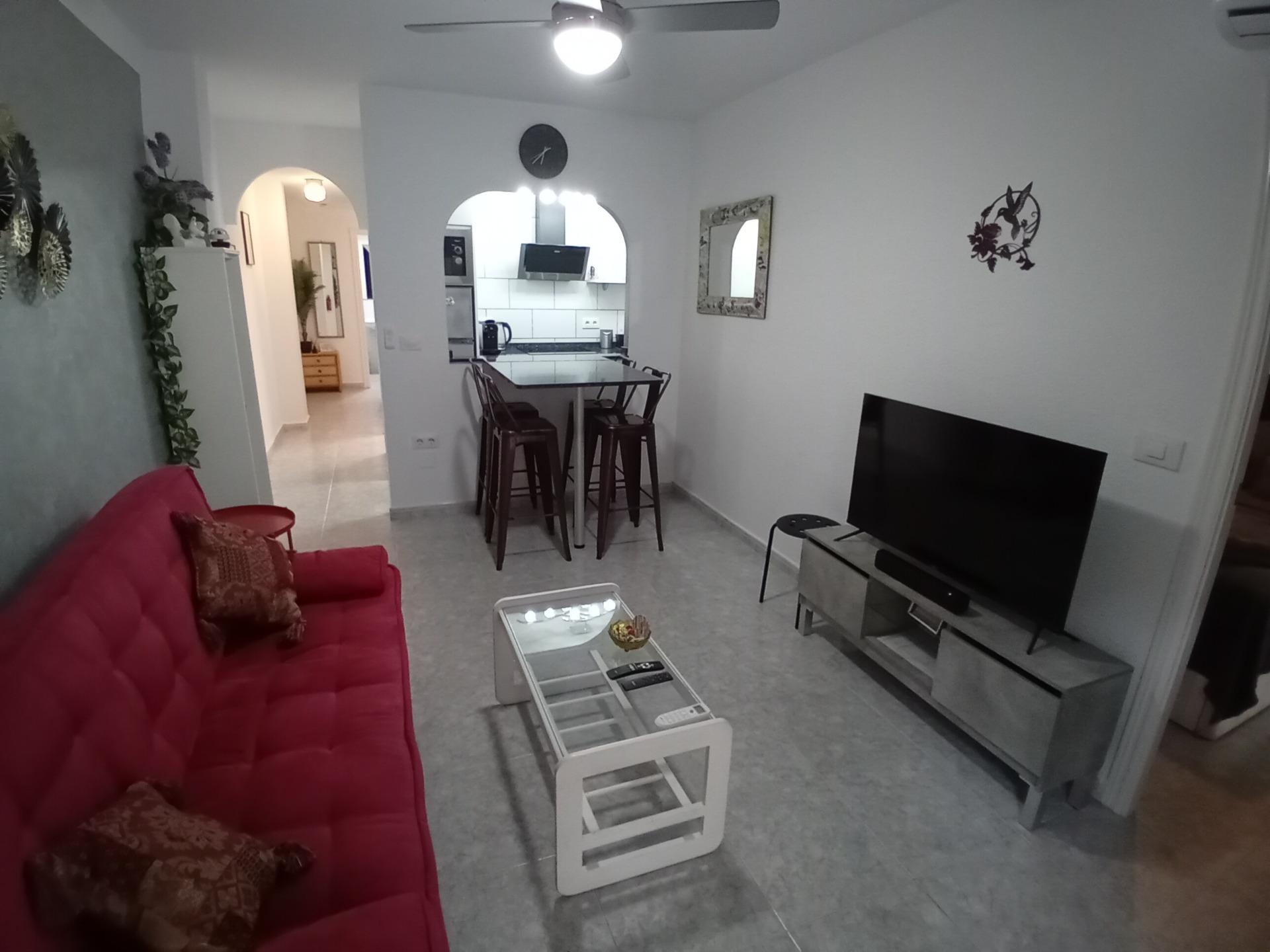 Living room in apartment for sale in Puerto de Mazarron