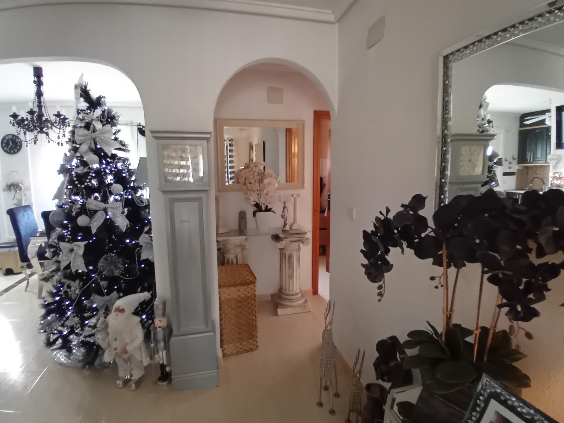 Pool area in villa for sale in Mazarron