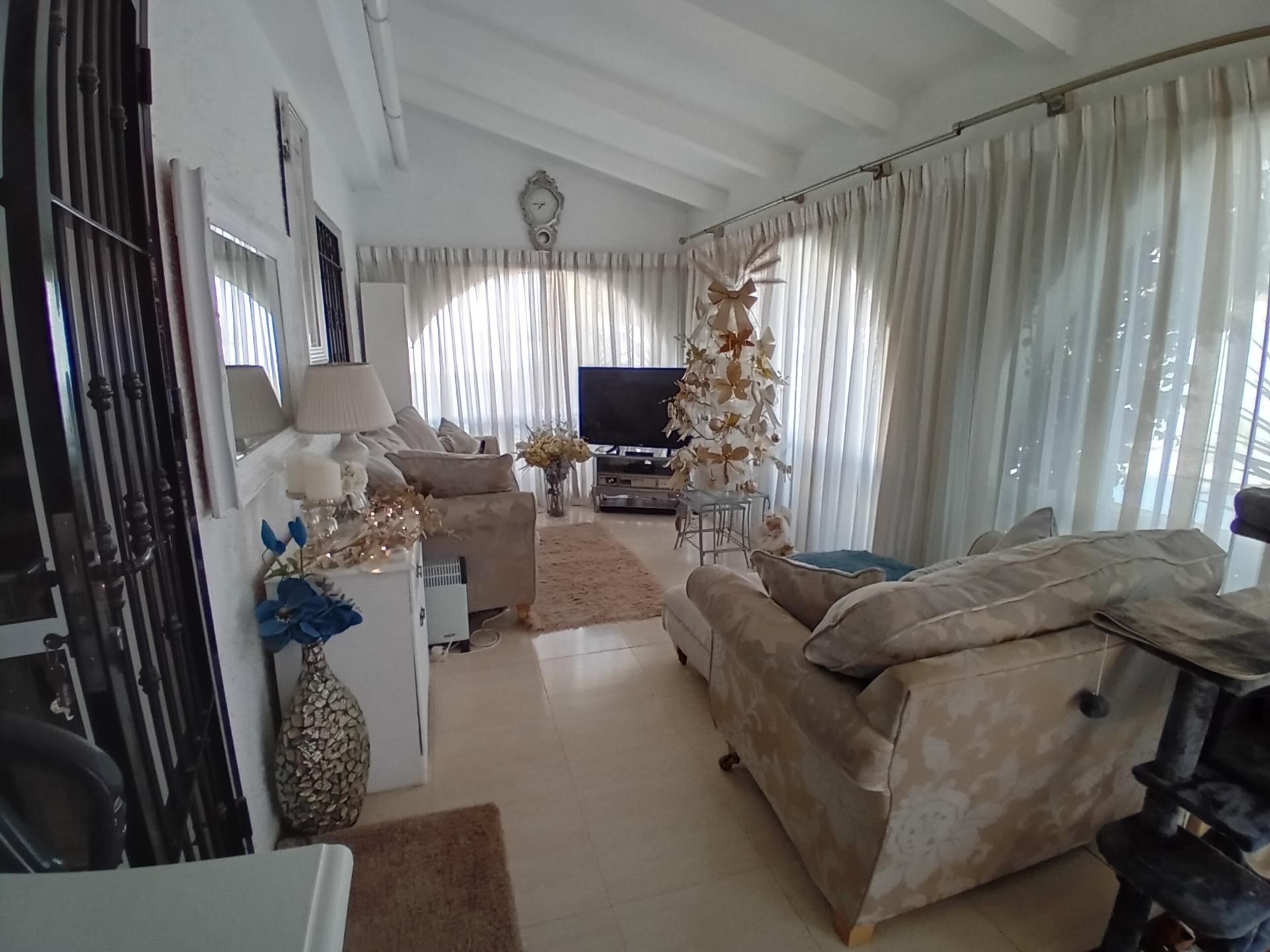 Pool area in villa for sale in Mazarron