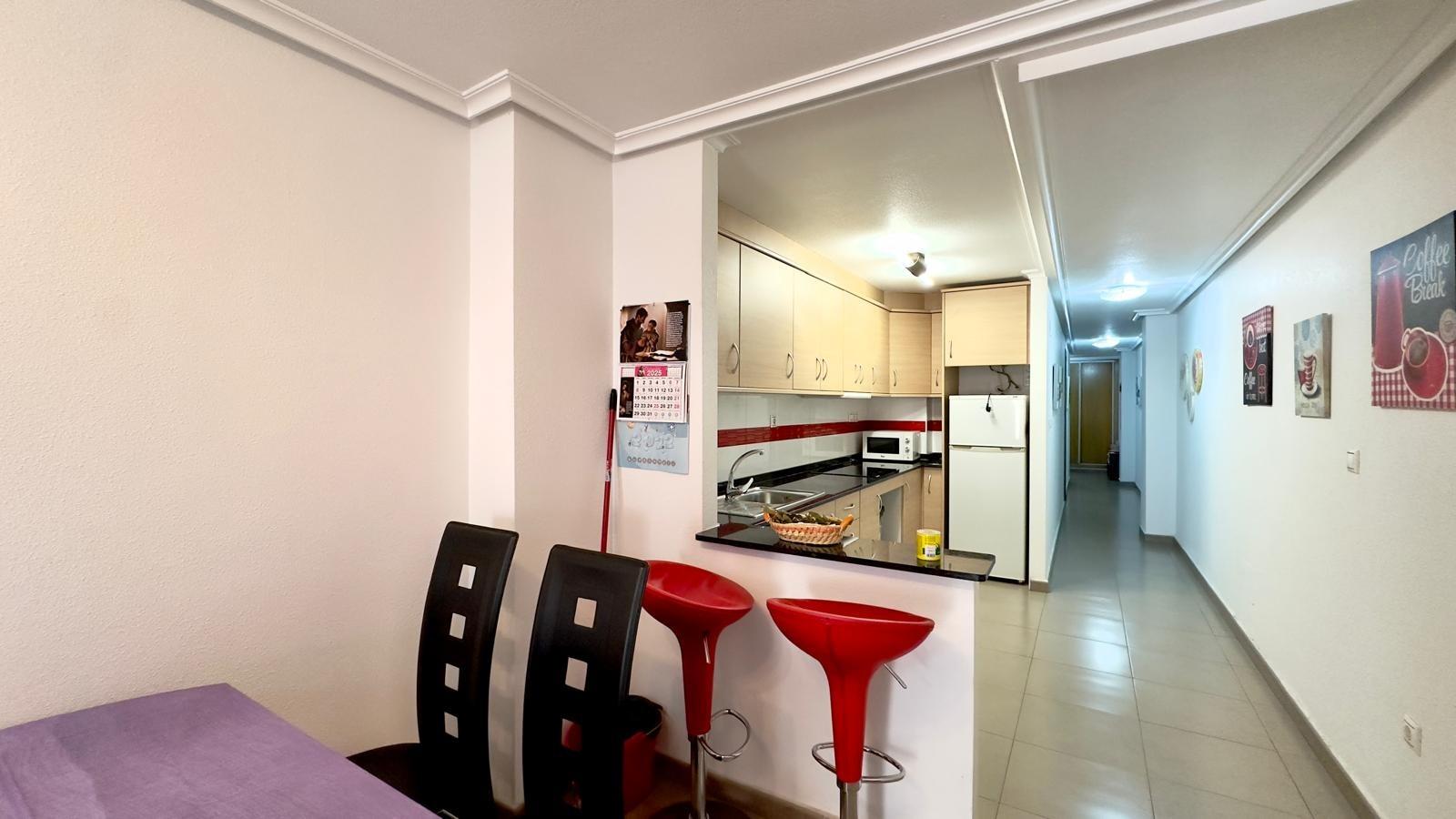 Cozy and functional 2-bedroom, 1-bathroom apartment on one of Torrevieja's most central and sought-a