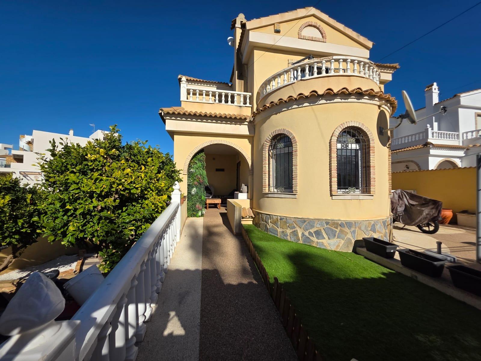 Pool area in villa for sale in Orihuela Costa