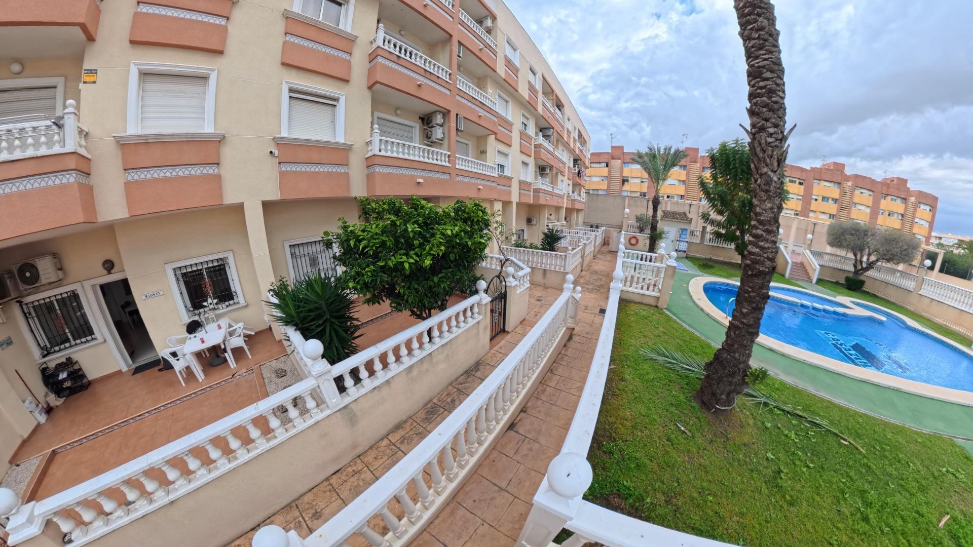 Pool area in apartment for sale in Torrevieja
