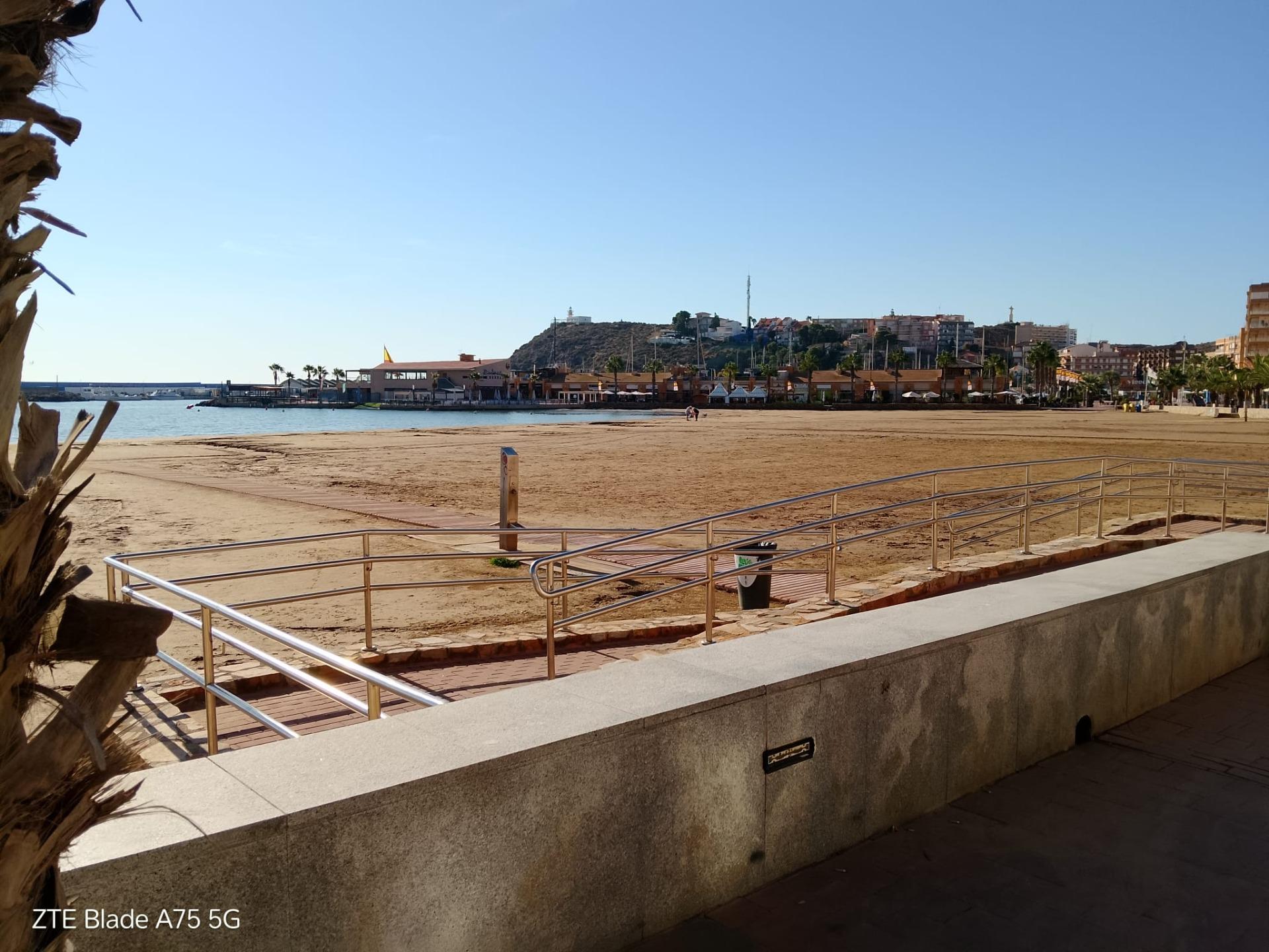 Pool area in apartment for sale in Puerto de Mazarron