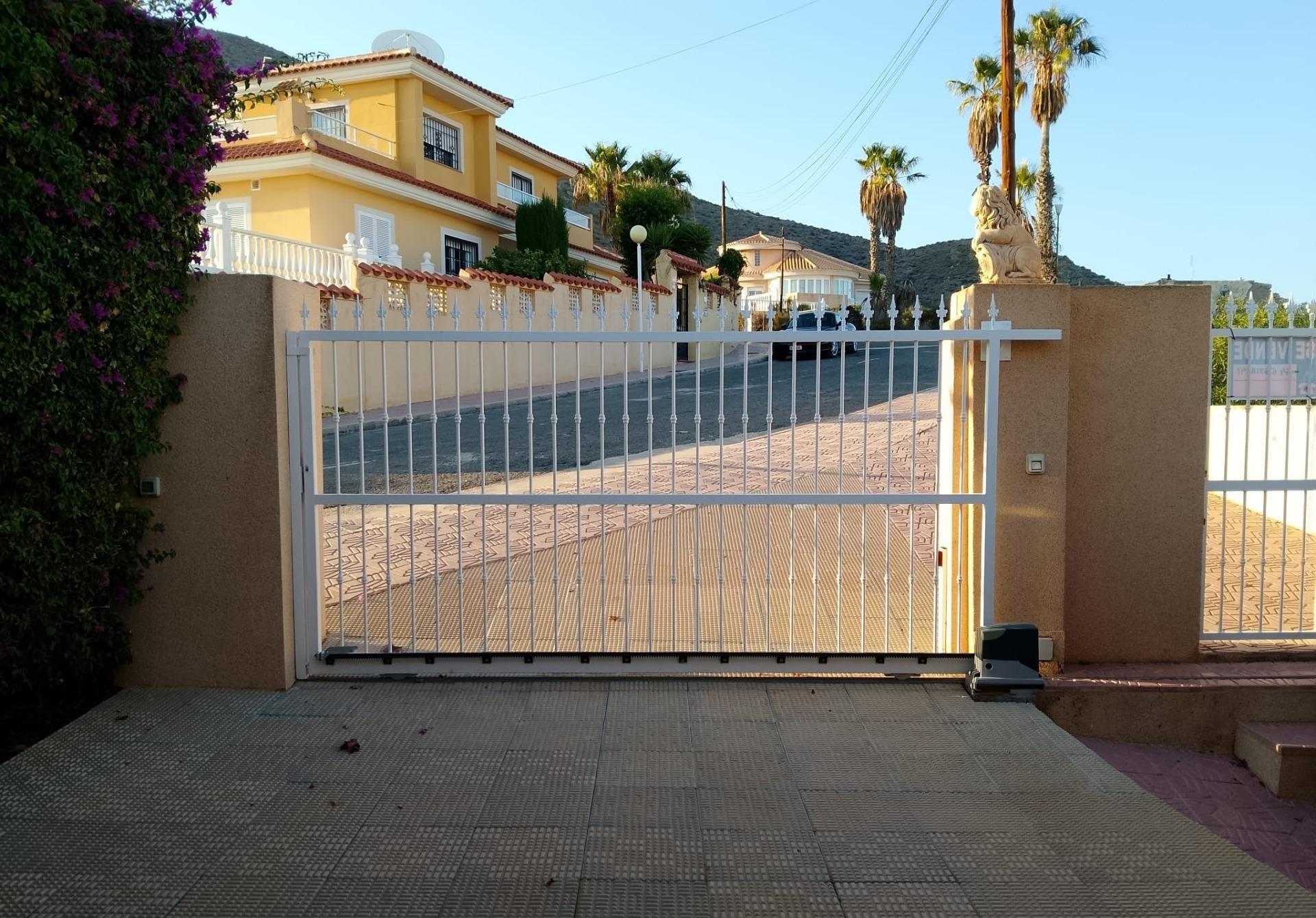 Pool area in villa for sale in Puerto de Mazarron