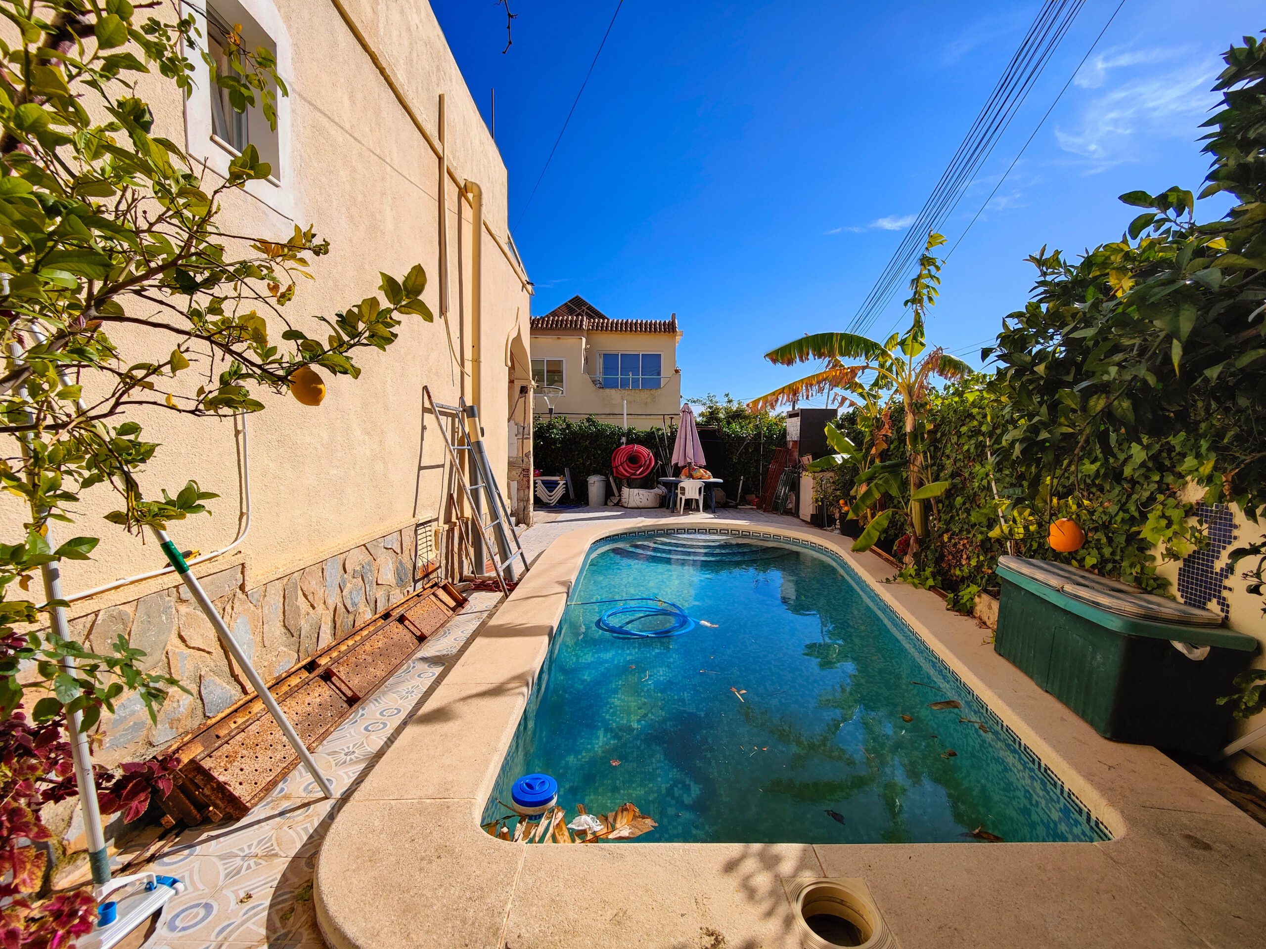 Pool area in terraced for sale in San Miguel de Salinas