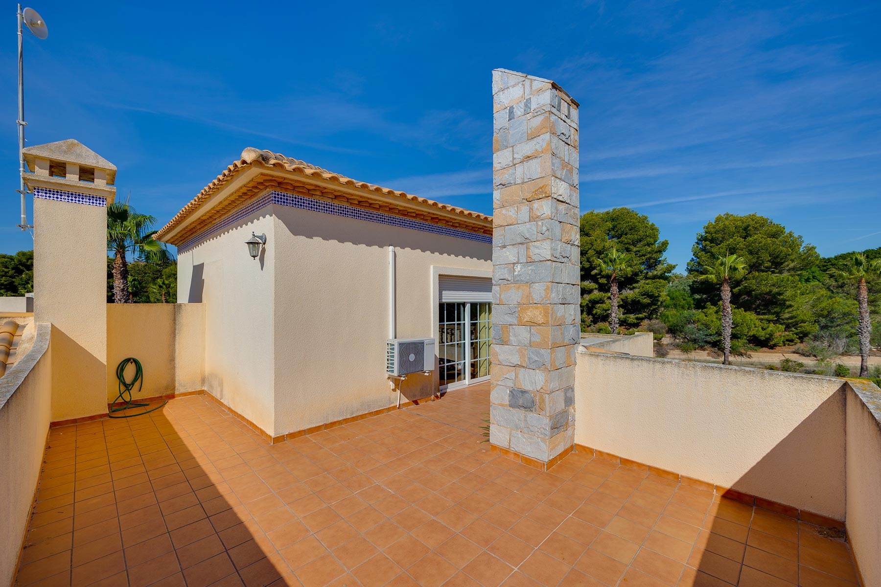 Pool area in villa for sale in Orihuela Costa