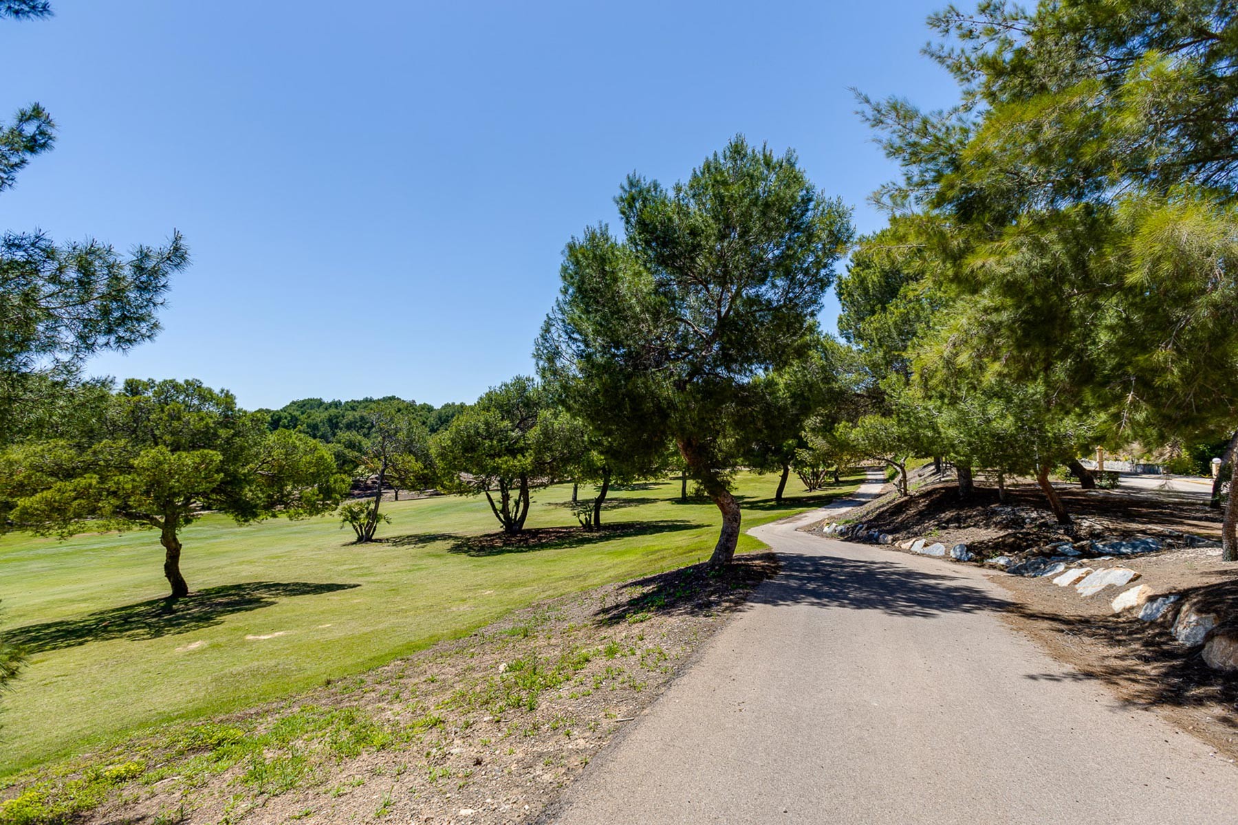 Pool area in villa for sale in Orihuela Costa