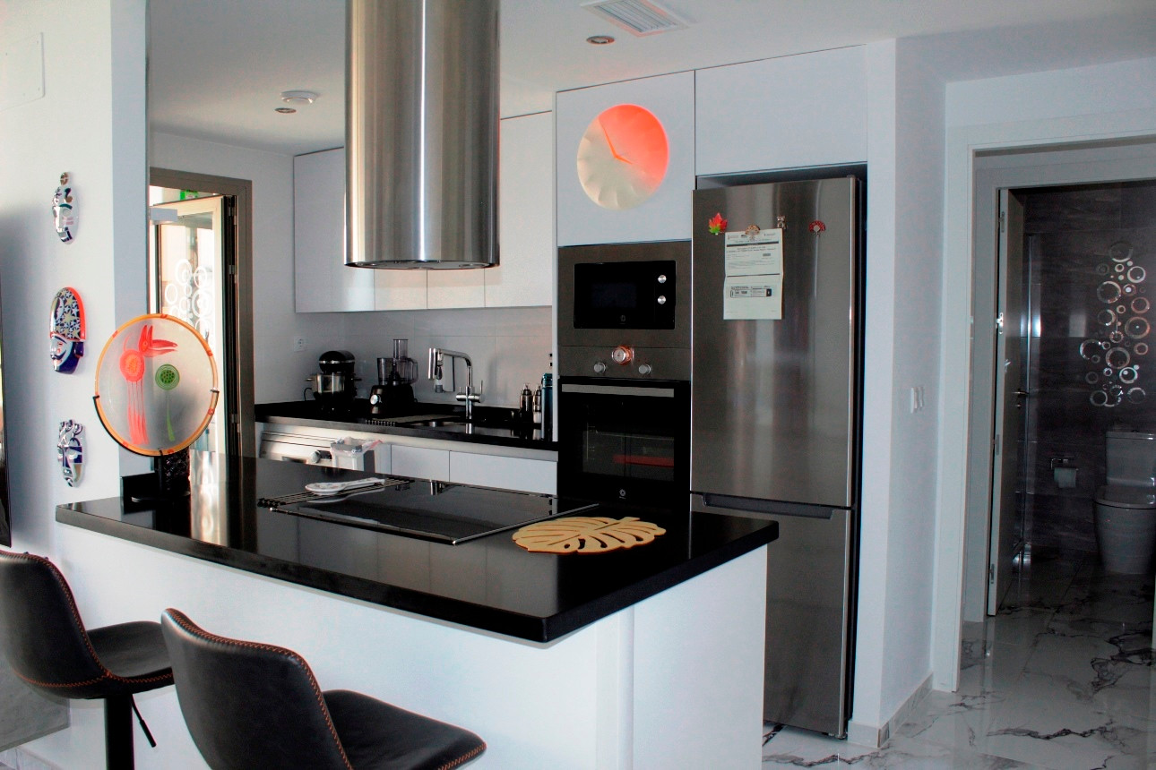 Pool area in apartment for sale in Villamartin