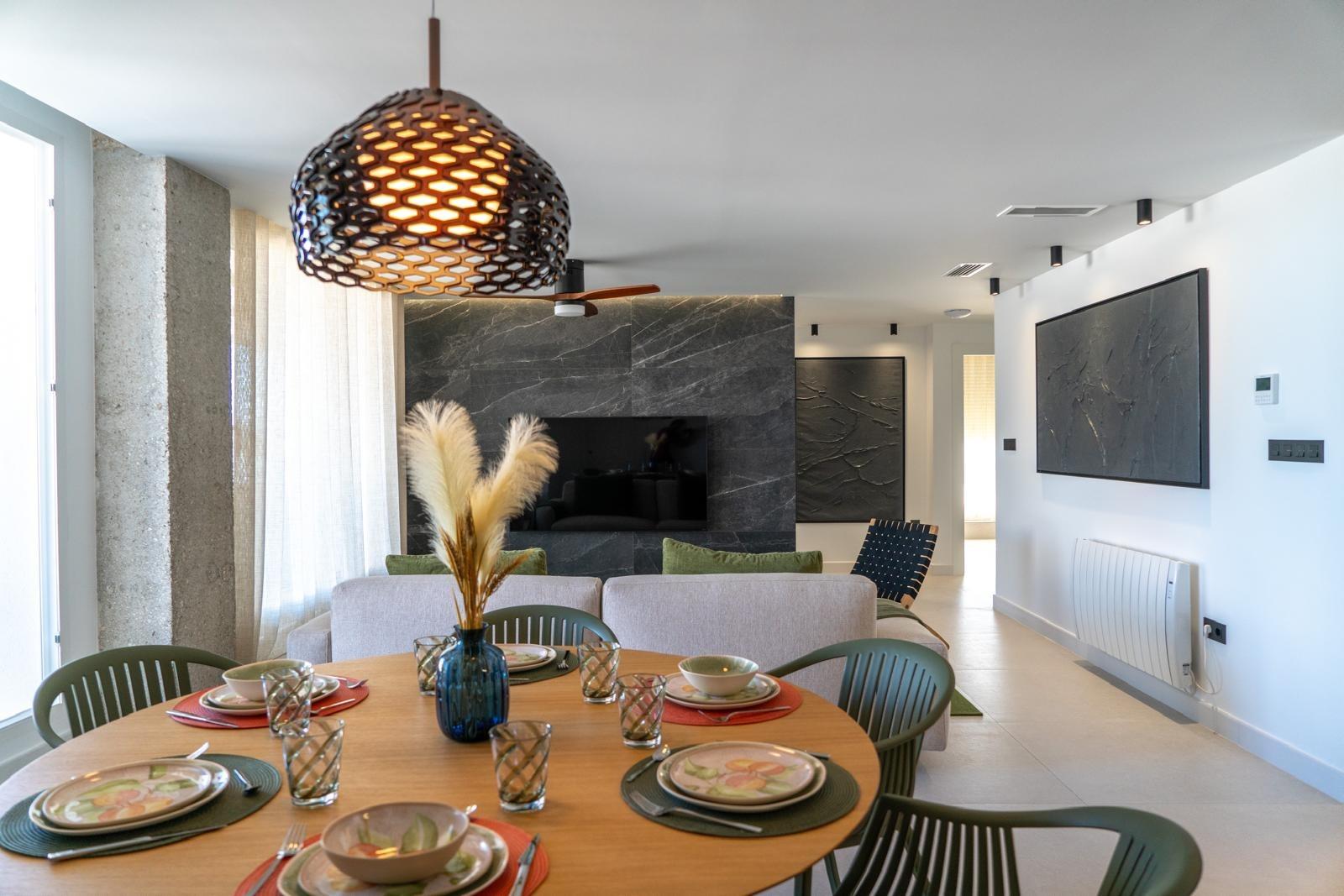 Living room in penthouse for sale in Orihuela Costa