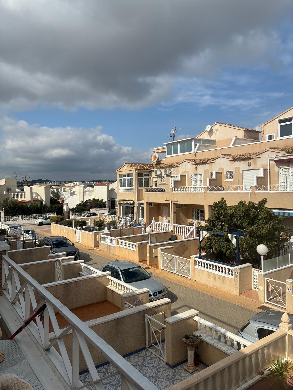 Pool area in bungalow for sale in Orihuela Costa