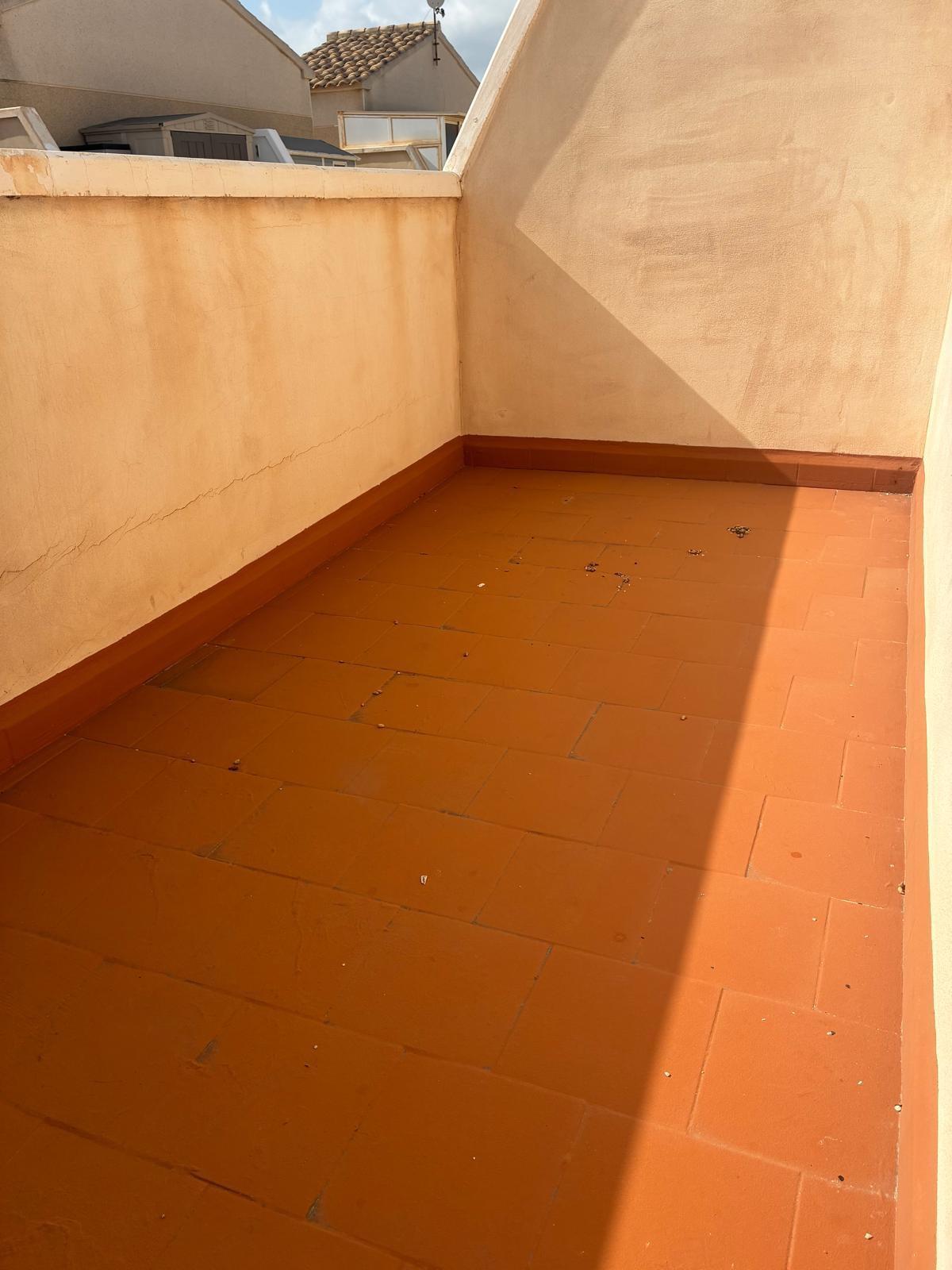 Pool area in bungalow for sale in Orihuela Costa