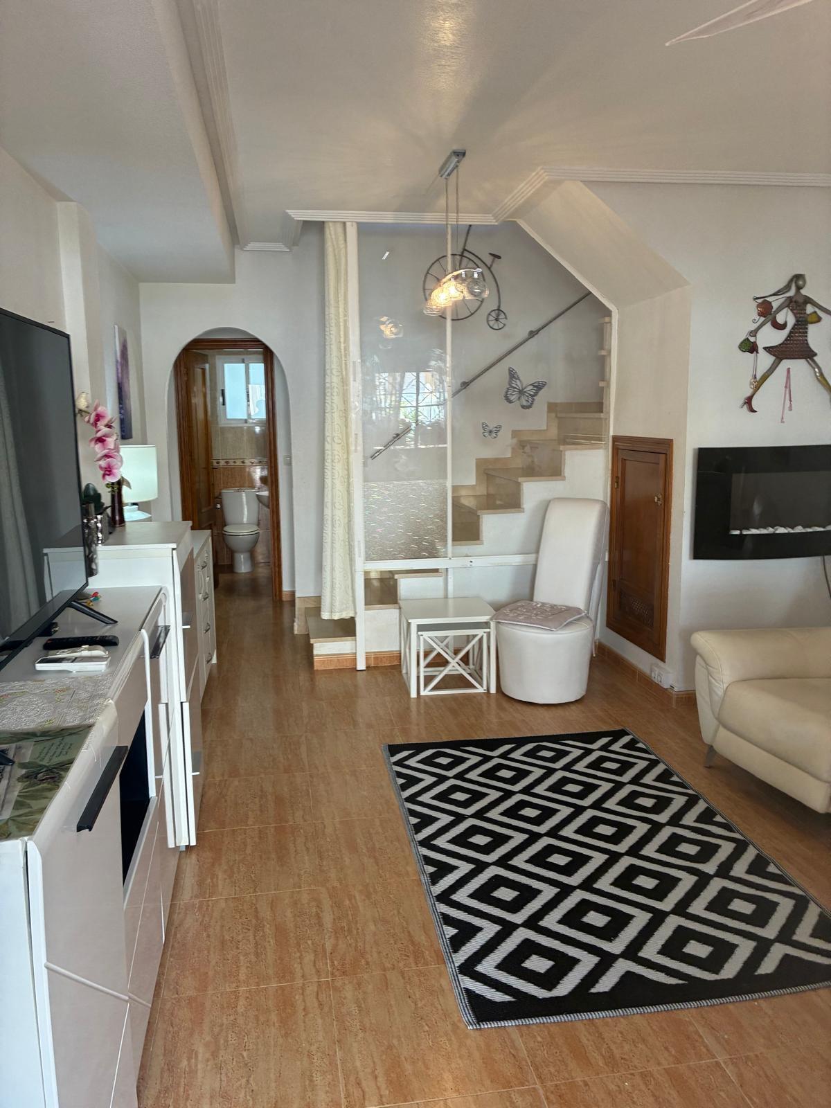 Pool area in bungalow for sale in Orihuela Costa
