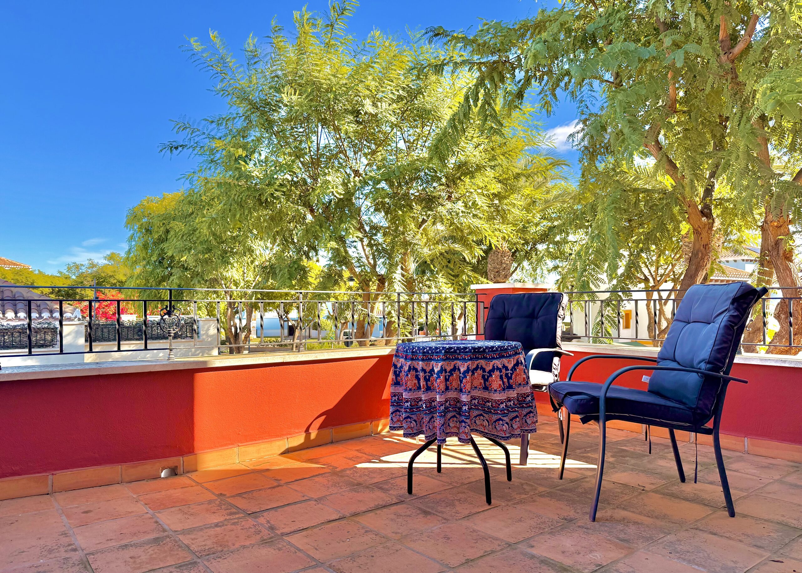 Pool area in villa for sale in Mar Menor Golf Resort