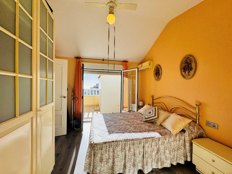 Master bedroom in penthouse for sale in La Mata