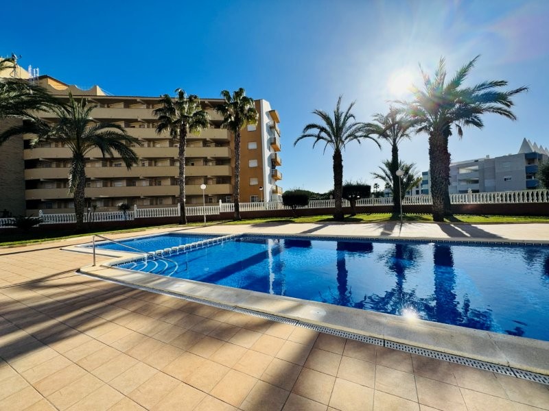 Living room in penthouse for sale in La Mata
