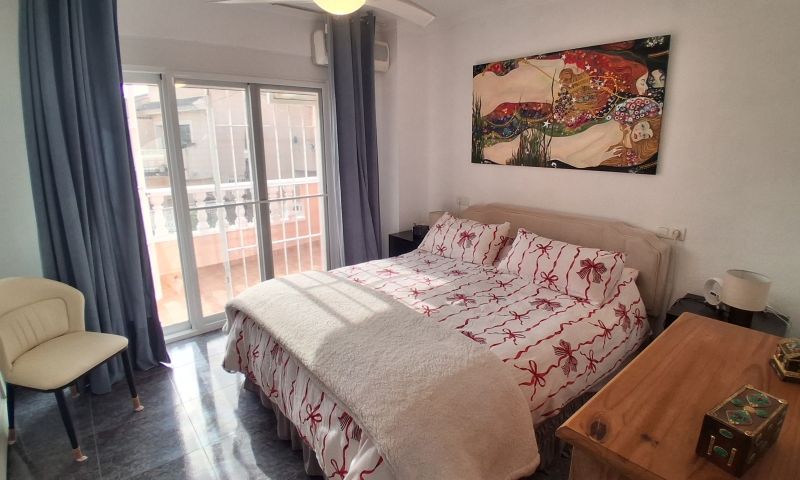Pool area in duplex for sale in Torrevieja