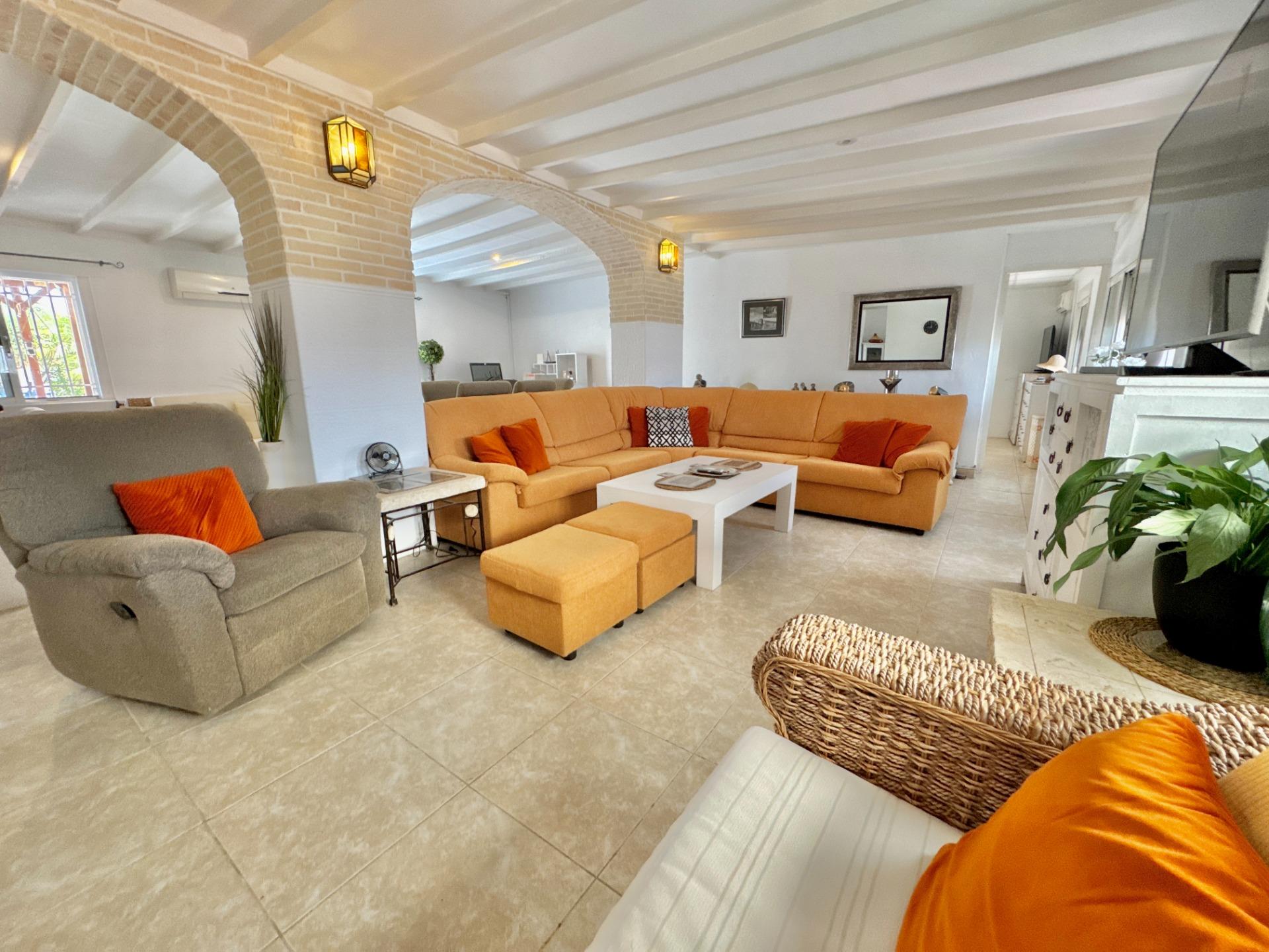Pool area in villa for sale in Dolores