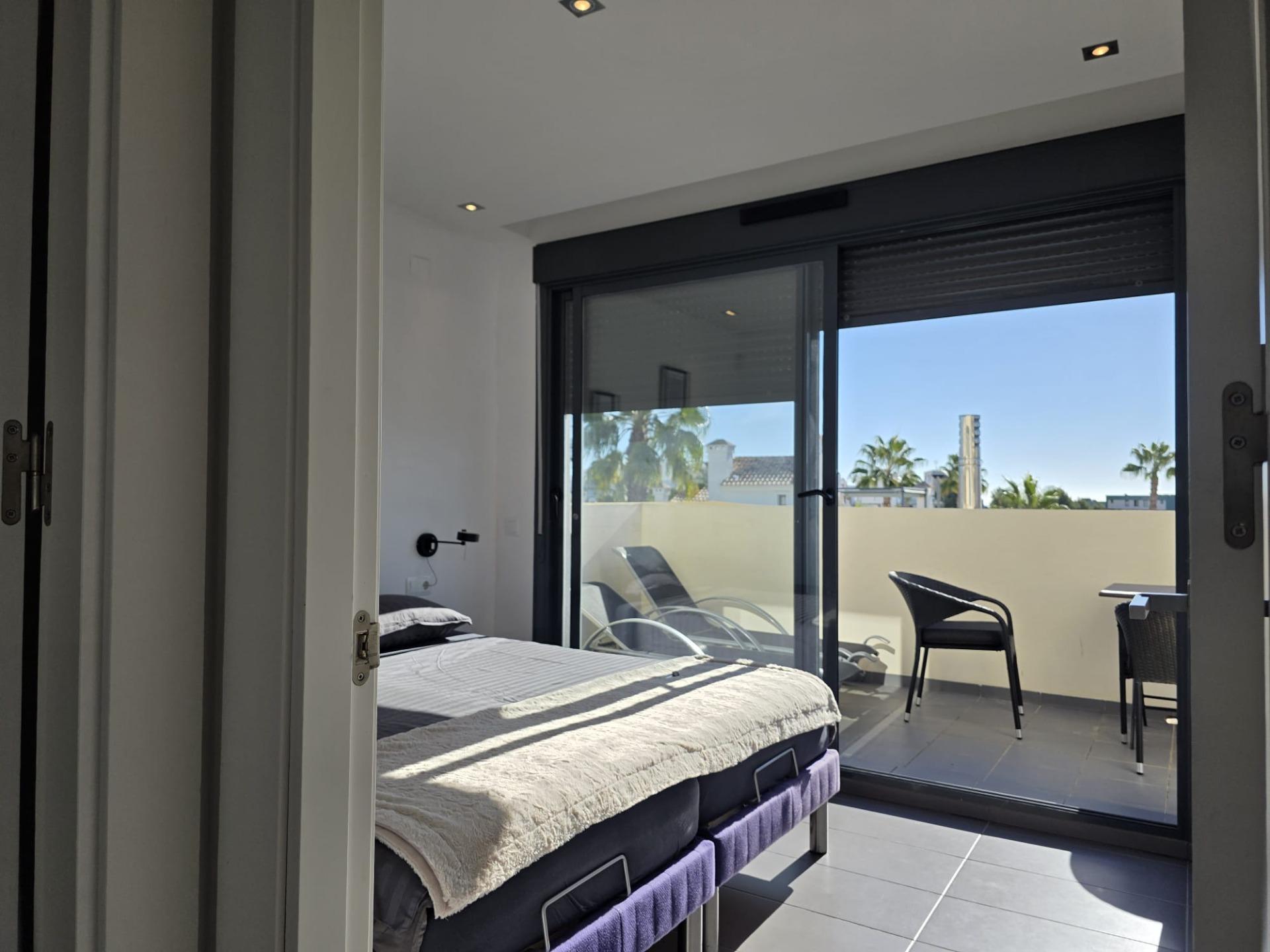 Master bedroom in villa for sale in Orihuela Costa