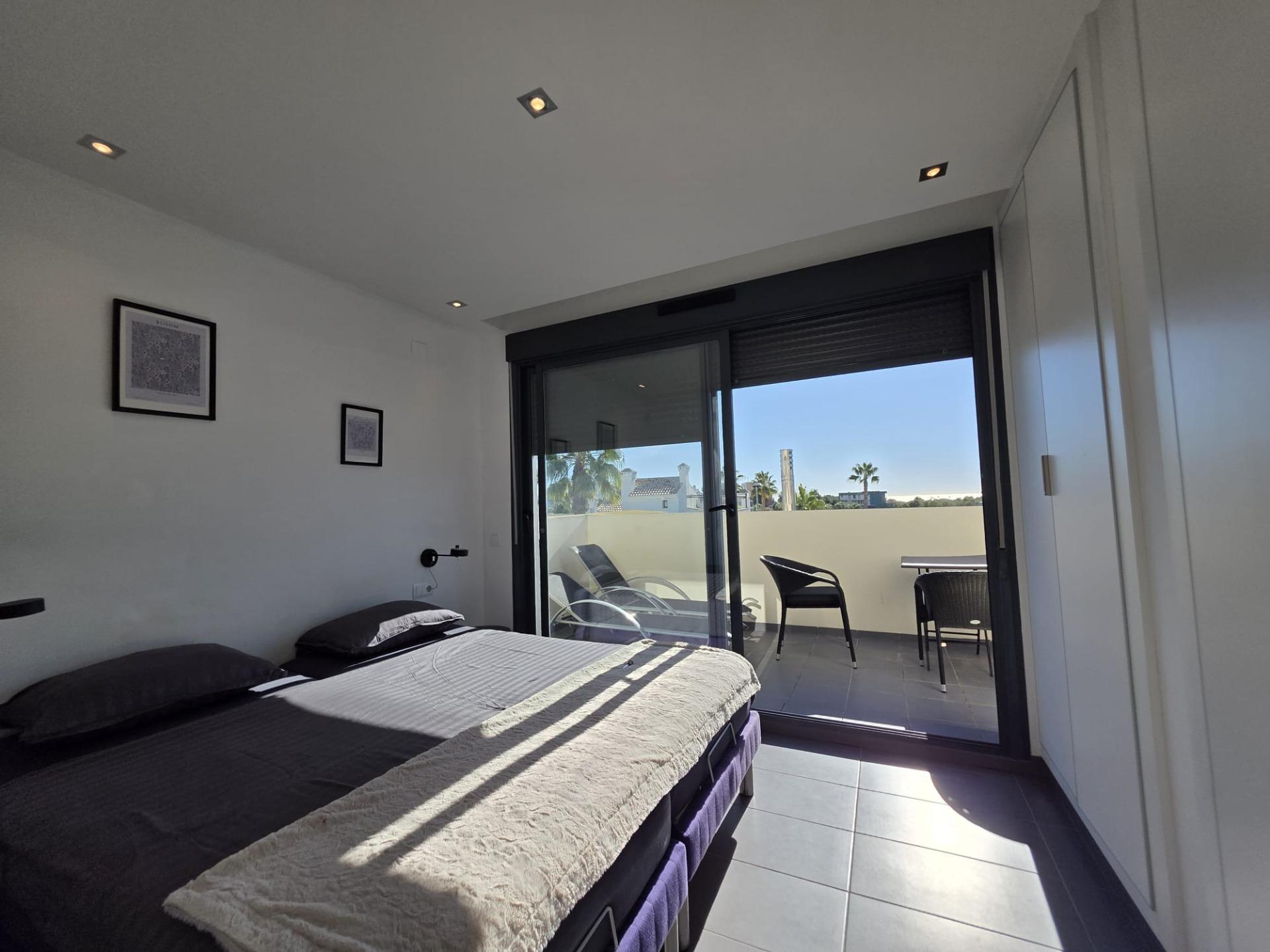Pool area in villa for sale in Orihuela Costa