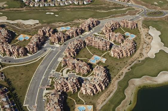 Pool area in apartment for sale in Mar Menor Golf Resort