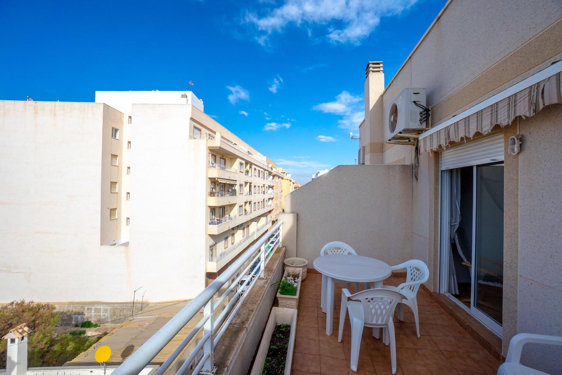 Terrace in penthouse for sale in Torrevieja