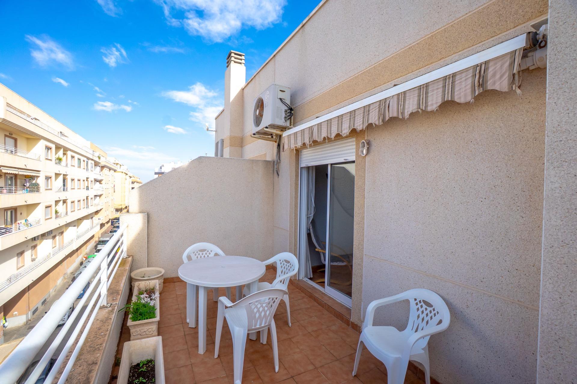 Pool area in penthouse for sale in Torrevieja