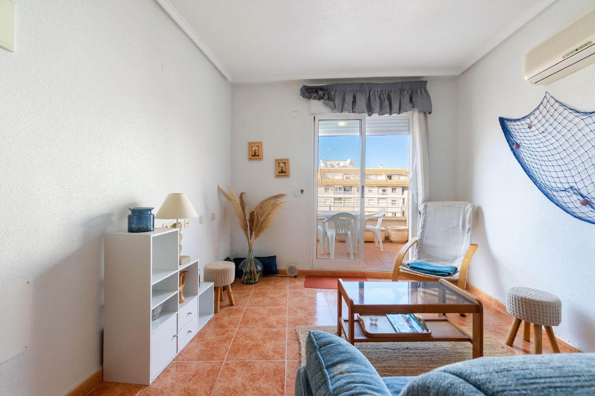 Terrace in penthouse for sale in Torrevieja