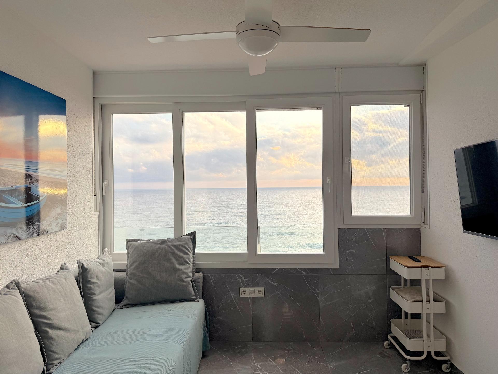 A rare opportunity to purchase a fully renovated apartment on the front line of the sea in one of th