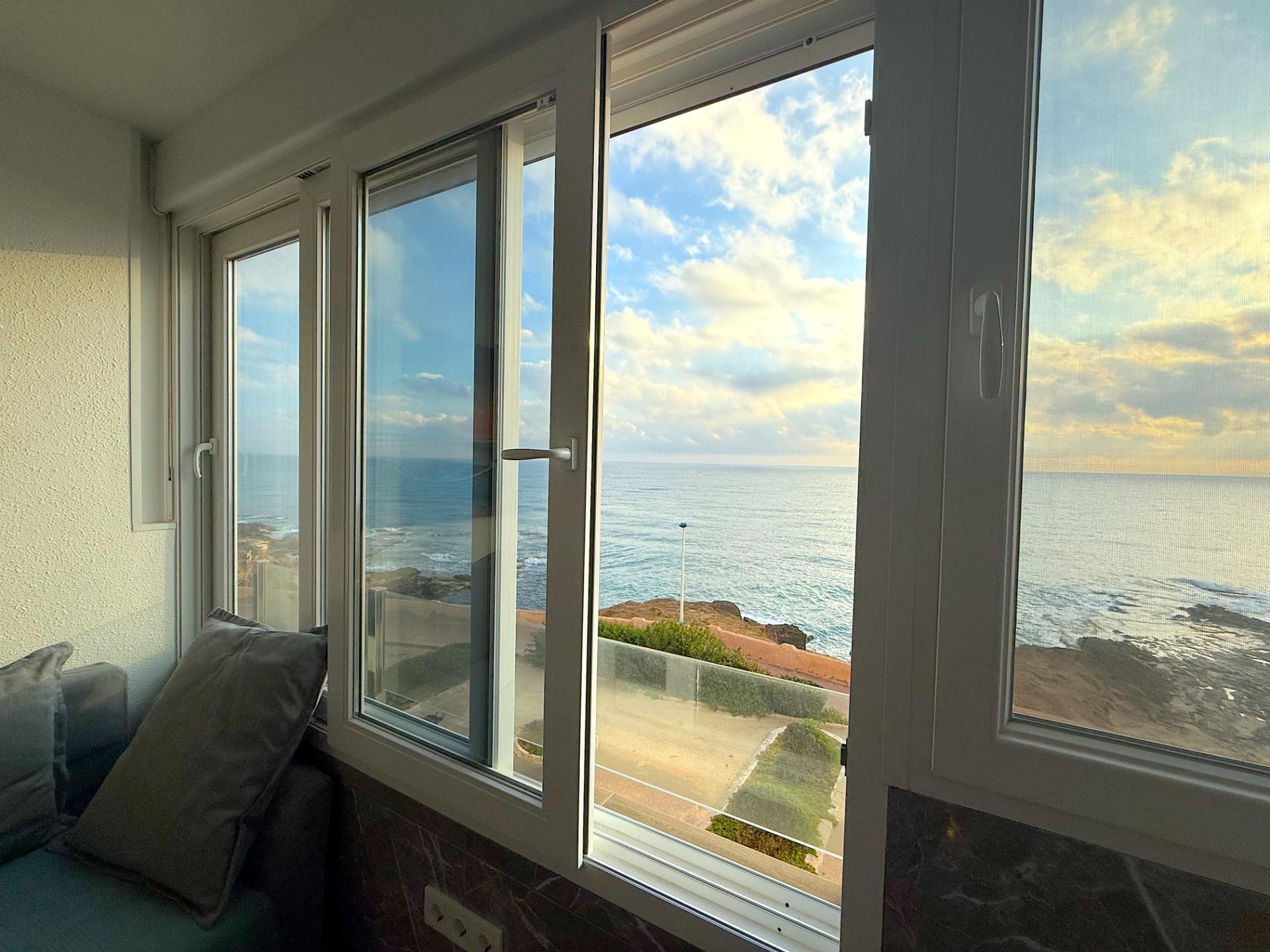 A rare opportunity to purchase a fully renovated apartment on the front line of the sea in one of th