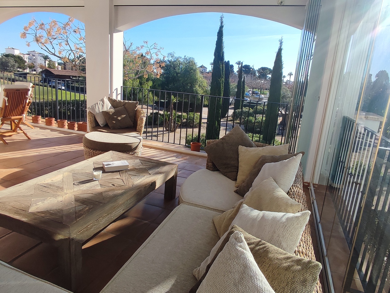 Master bedroom in apartment for sale in Hacienda Riquelme Golf Resort