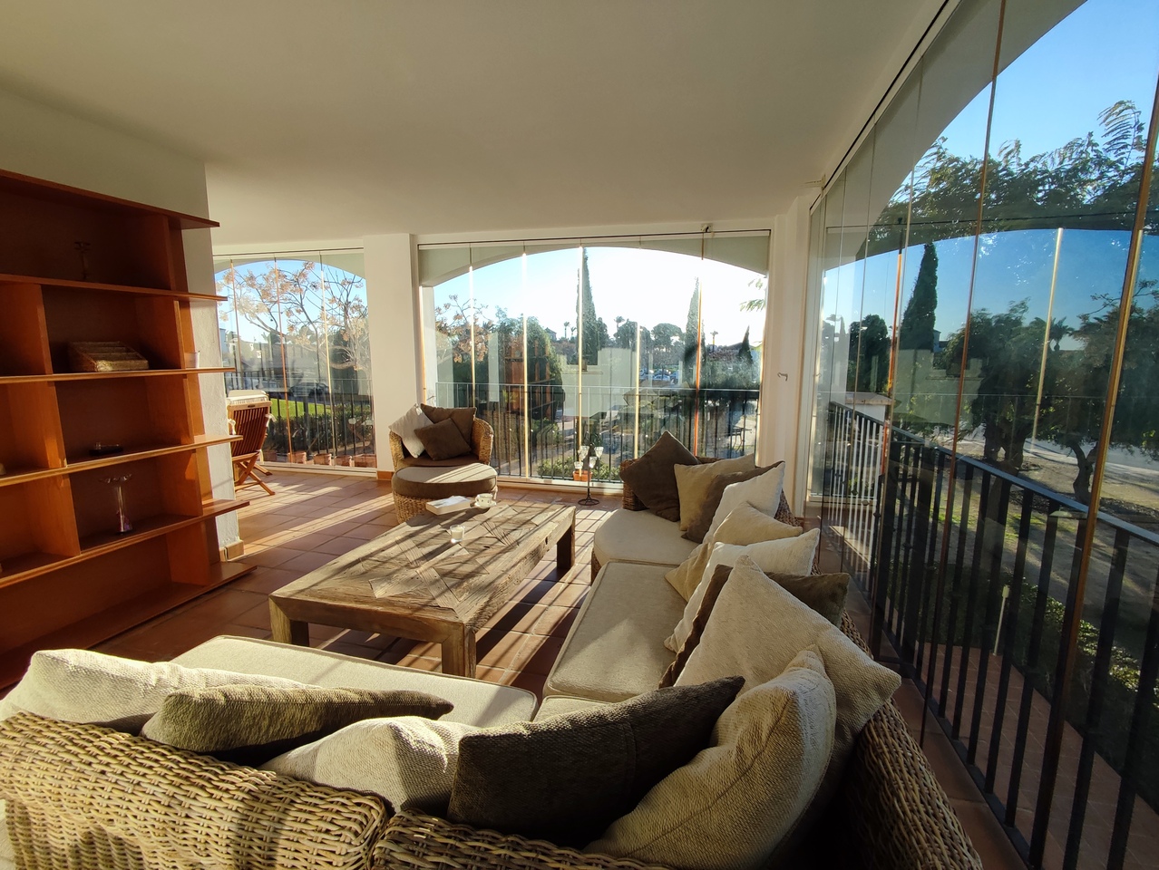 Garden in apartment for sale in Hacienda Riquelme Golf Resort