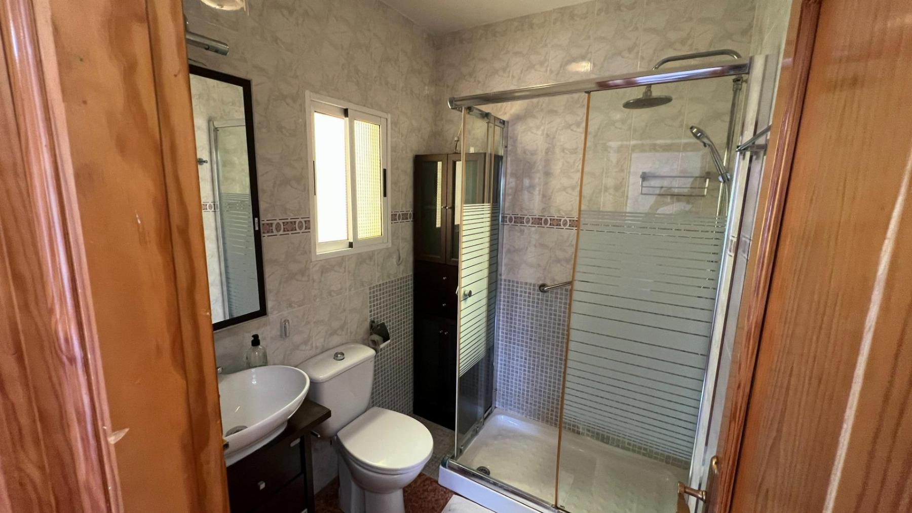 Pool area in bungalow for sale in Torrevieja