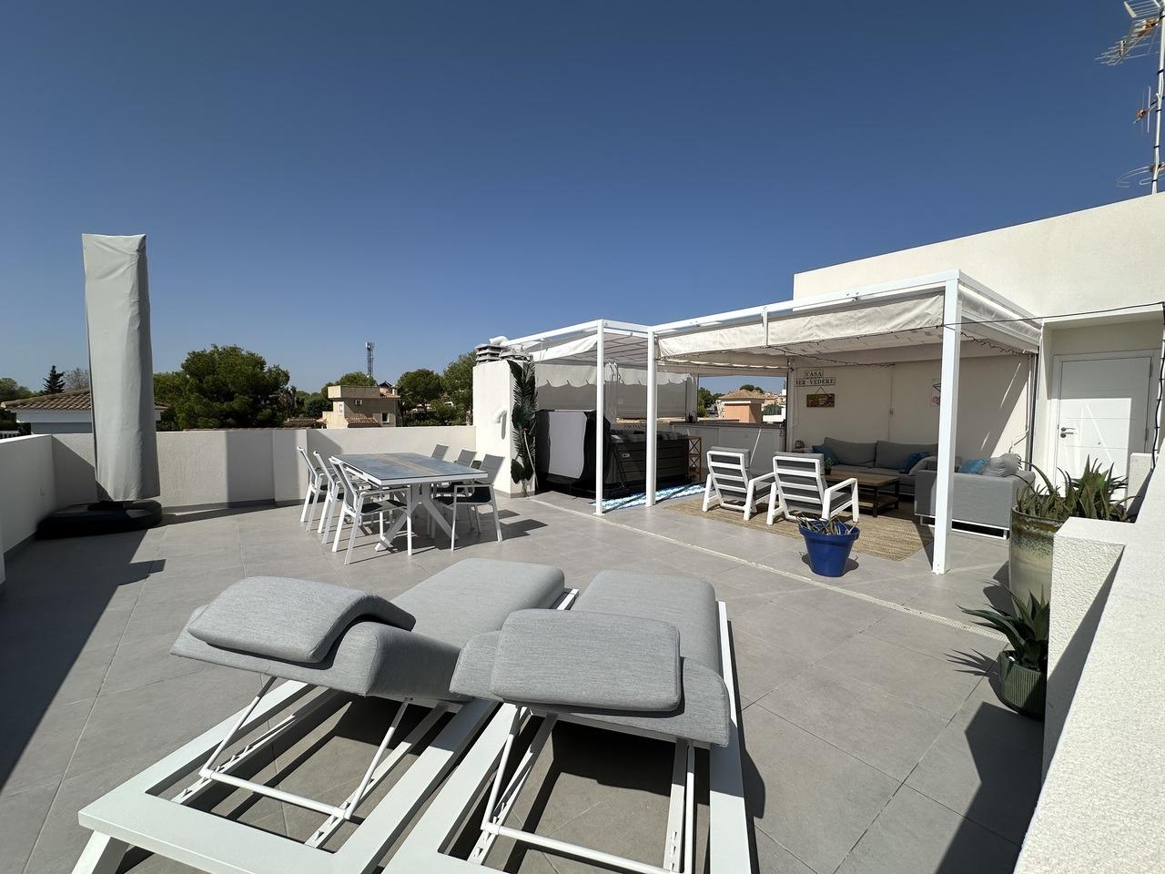 Terrace in penthouse for sale in Orihuela Costa