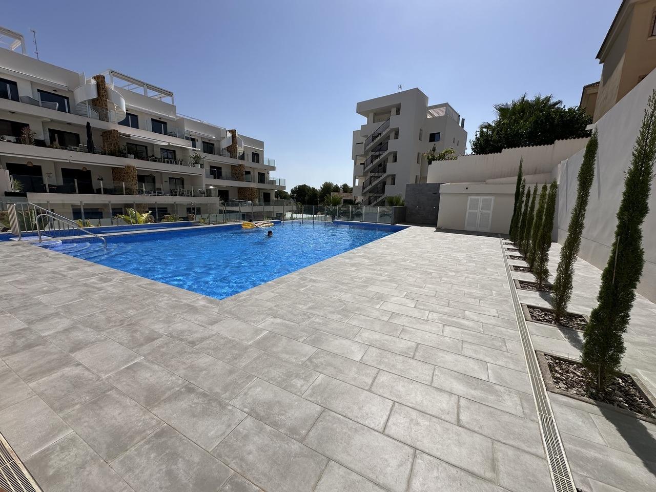 Pool area in penthouse for sale in Orihuela Costa