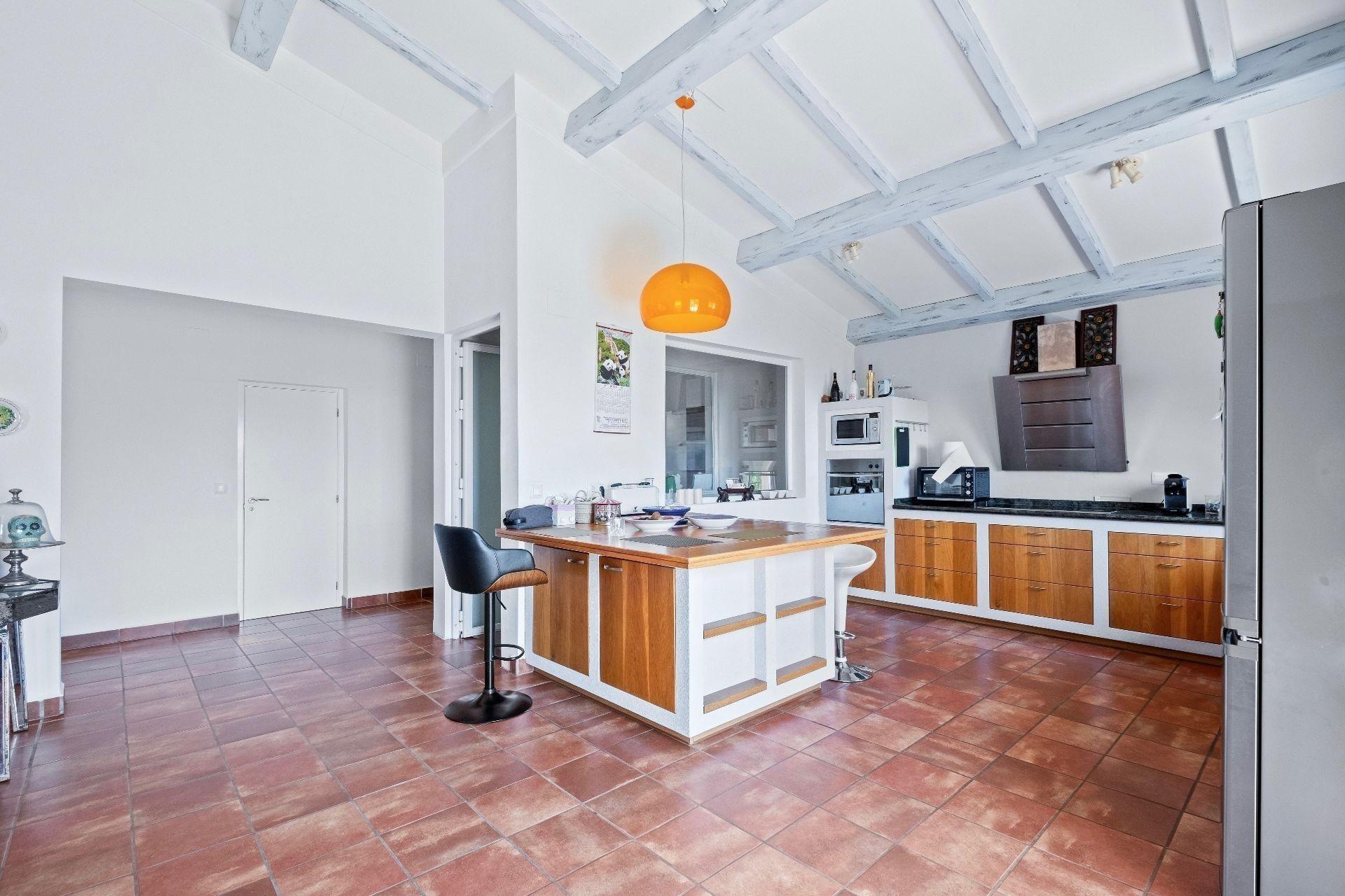 Pool area in villa for sale in Altea