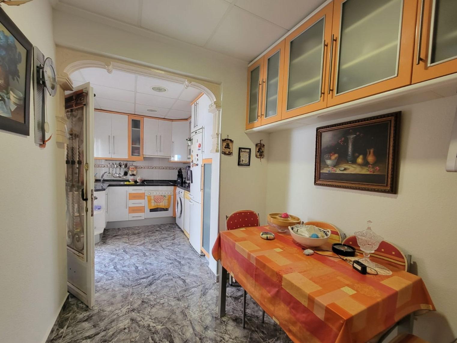 Pool area in bungalow for sale in Torrevieja