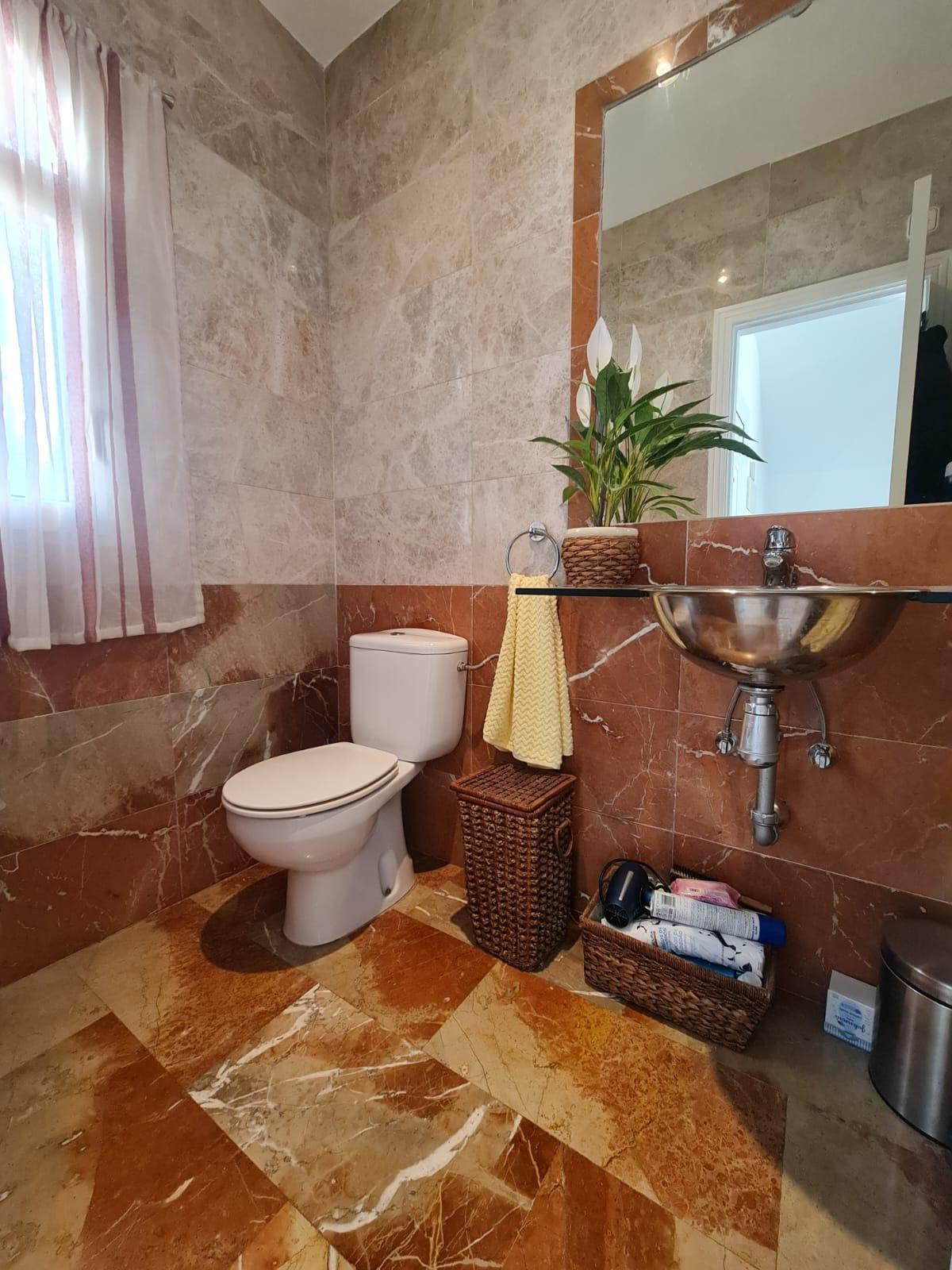 Pool area in villa for sale in Orihuela Costa