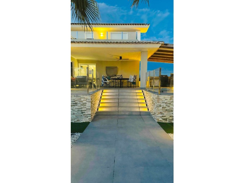 Pool area in villa for sale in Alfas del Pi