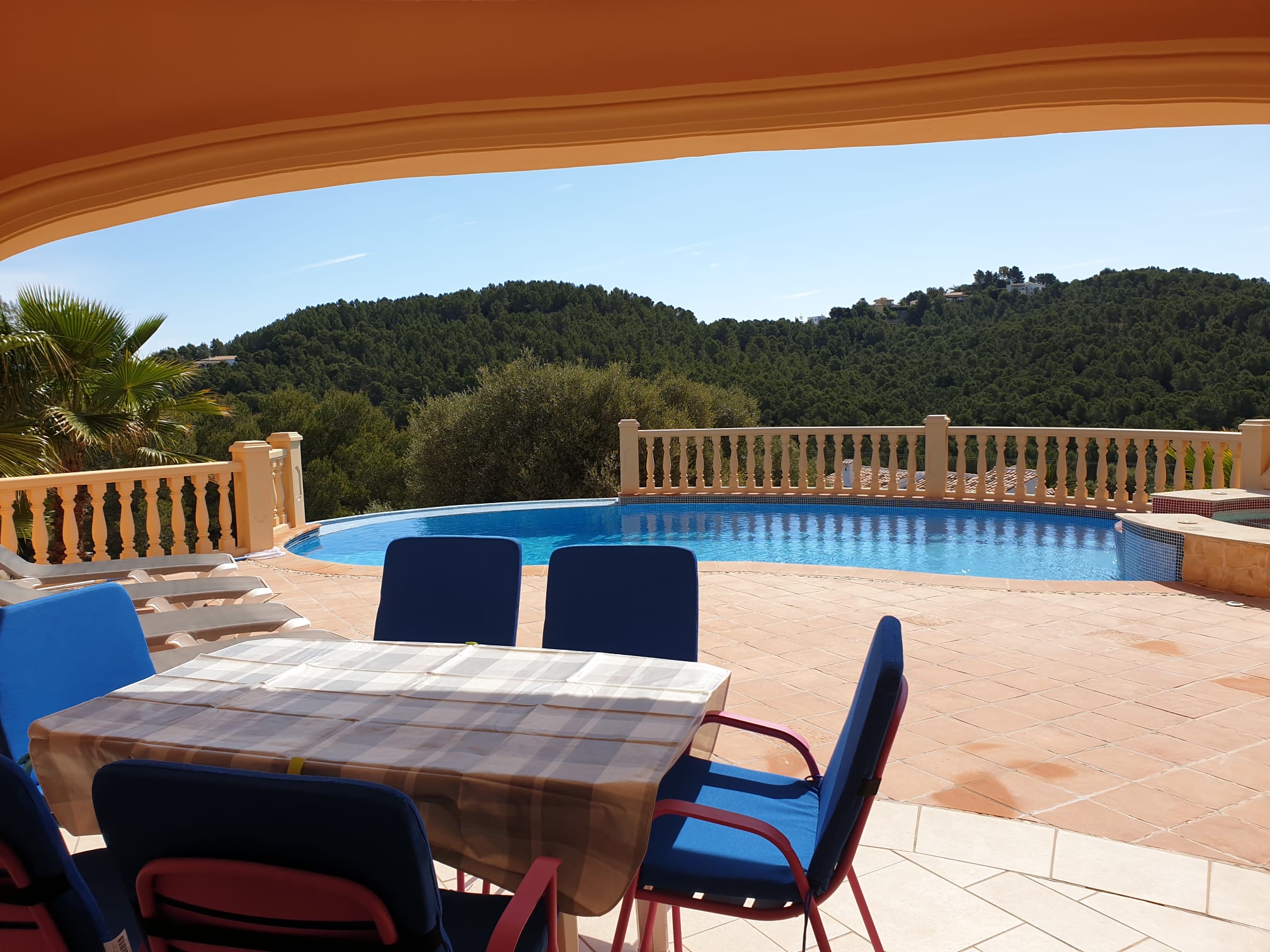 Pool area in villa for sale in javea
