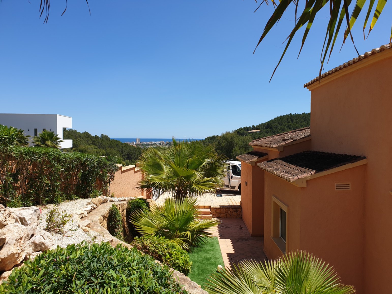 Pool area in villa for sale in javea