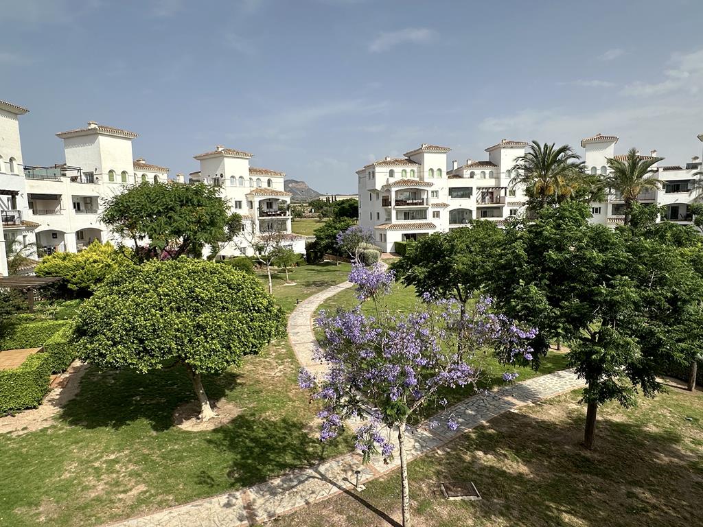 Terrace in apartment for sale in Hacienda Riquelme Golf Resort