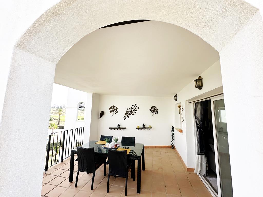 Terrace in apartment for sale in Hacienda Riquelme Golf Resort