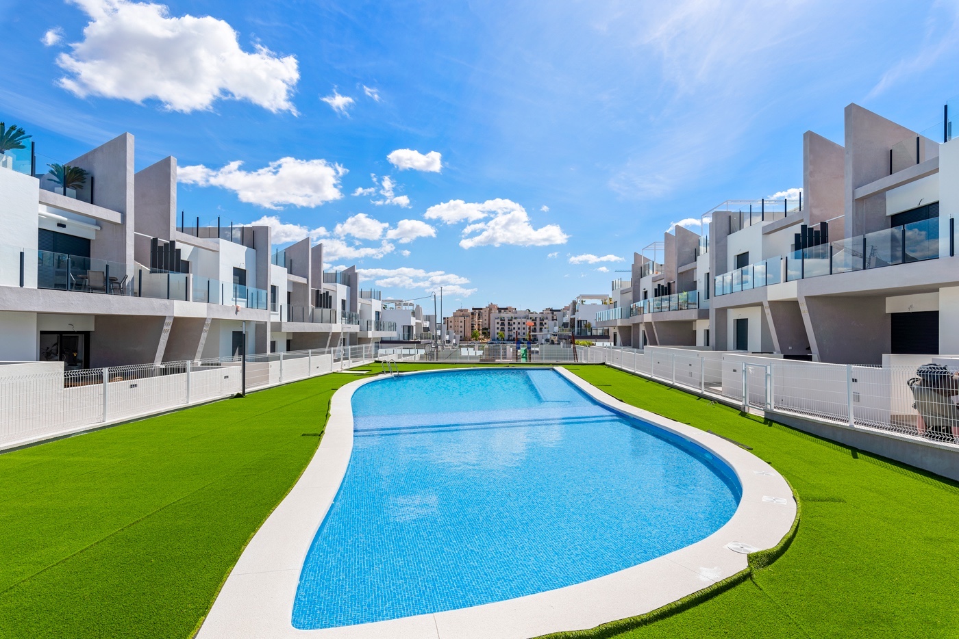 Pool area in apartment for sale in San Miguel de Salinas