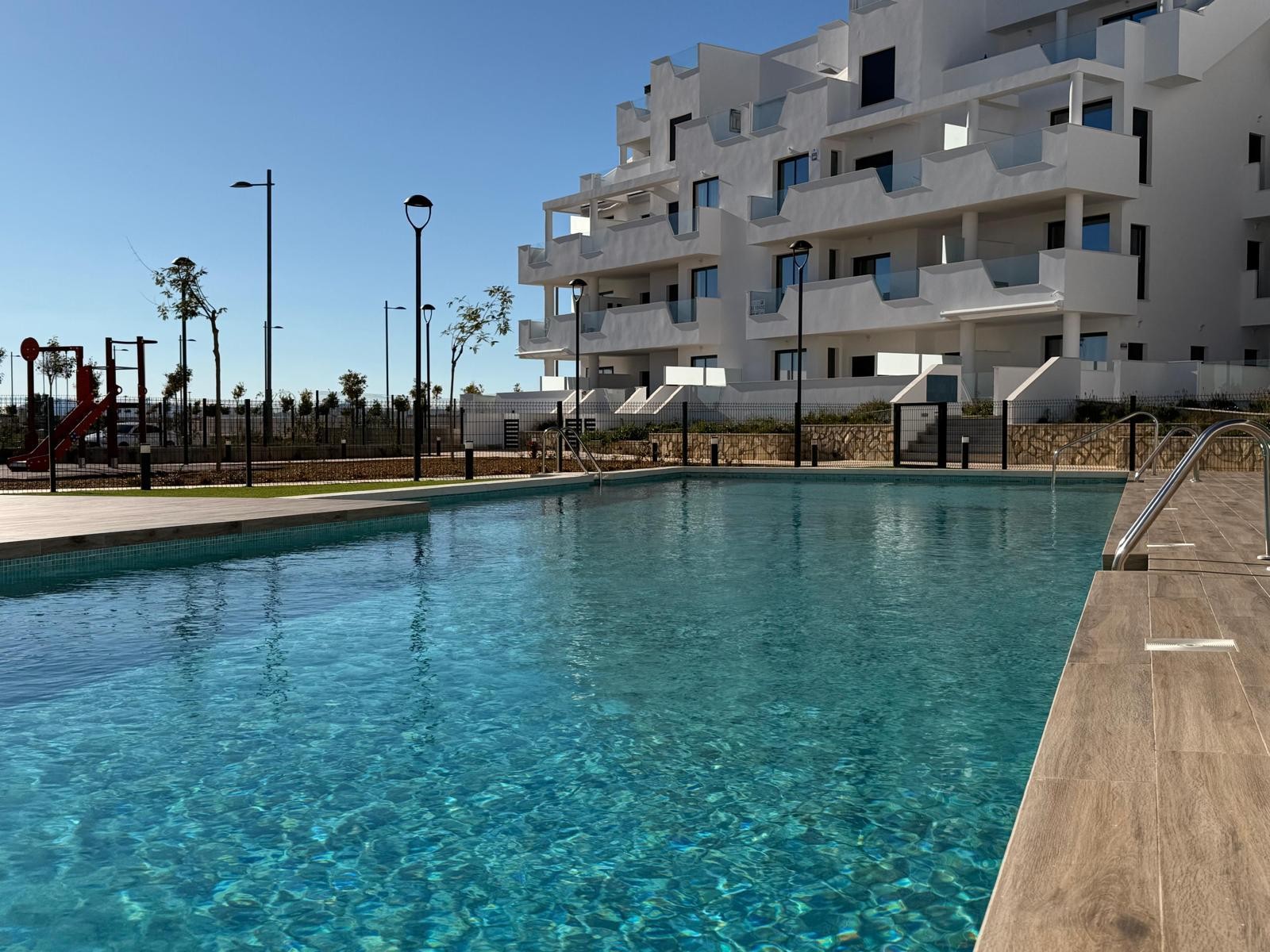 Pool area in apartment for sale in Torre Pacheco