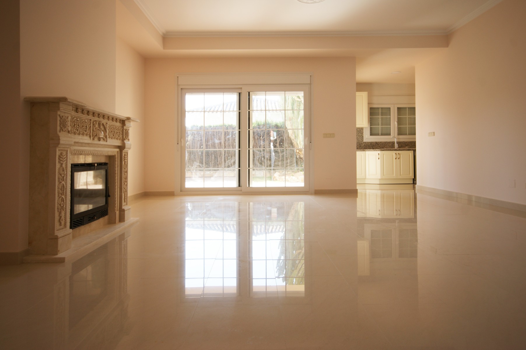 Pool area in villa for sale in Cabo Roig