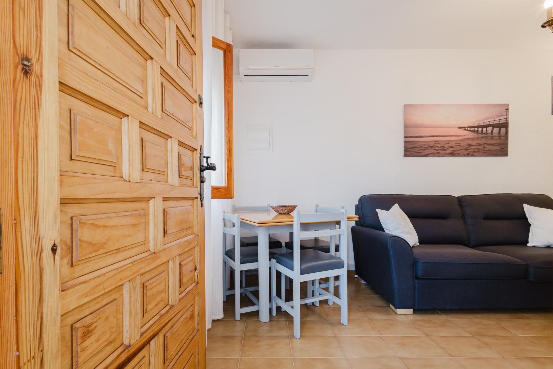 Pool area in bungalow for sale in Torrevieja