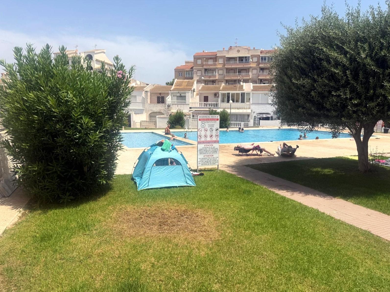 Pool area in terraced for sale in Torrevieja