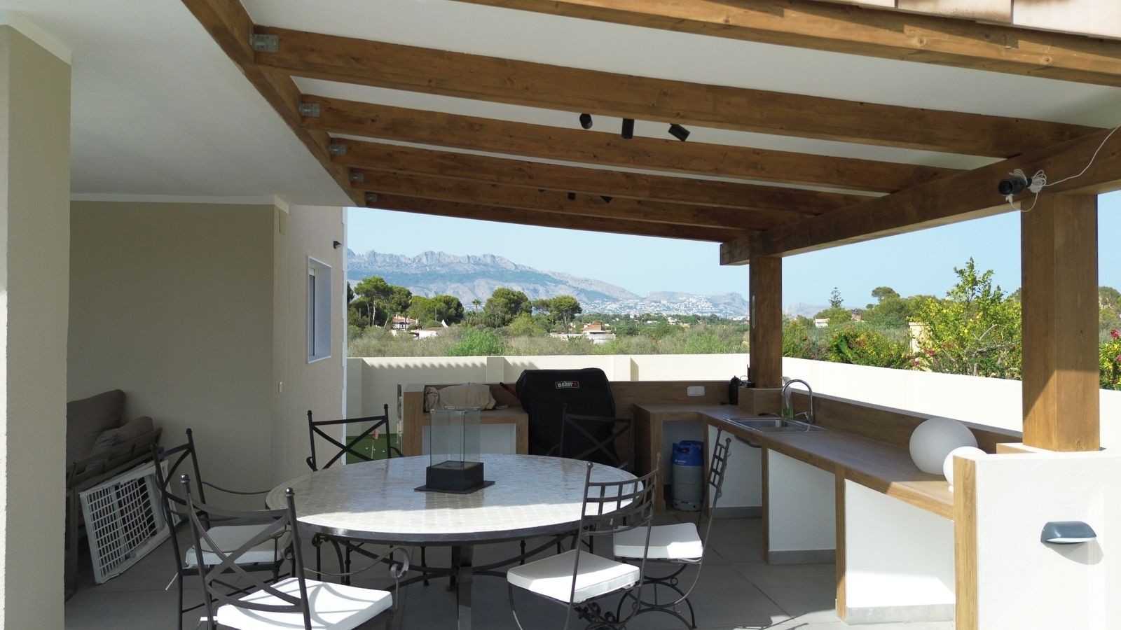 Pool area in villa for sale in Alfas del Pi