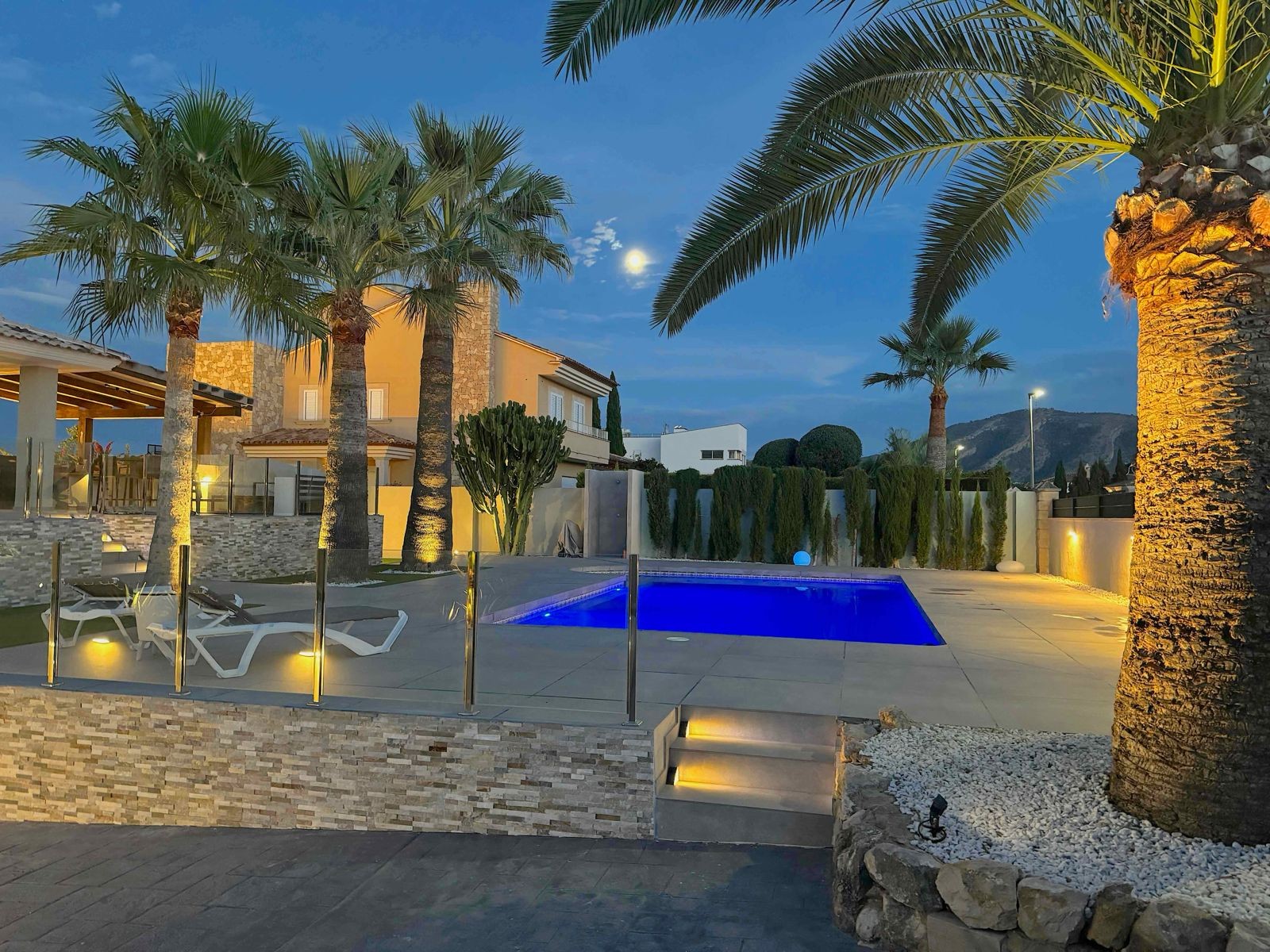 Pool area in villa for sale in Alfas del Pi