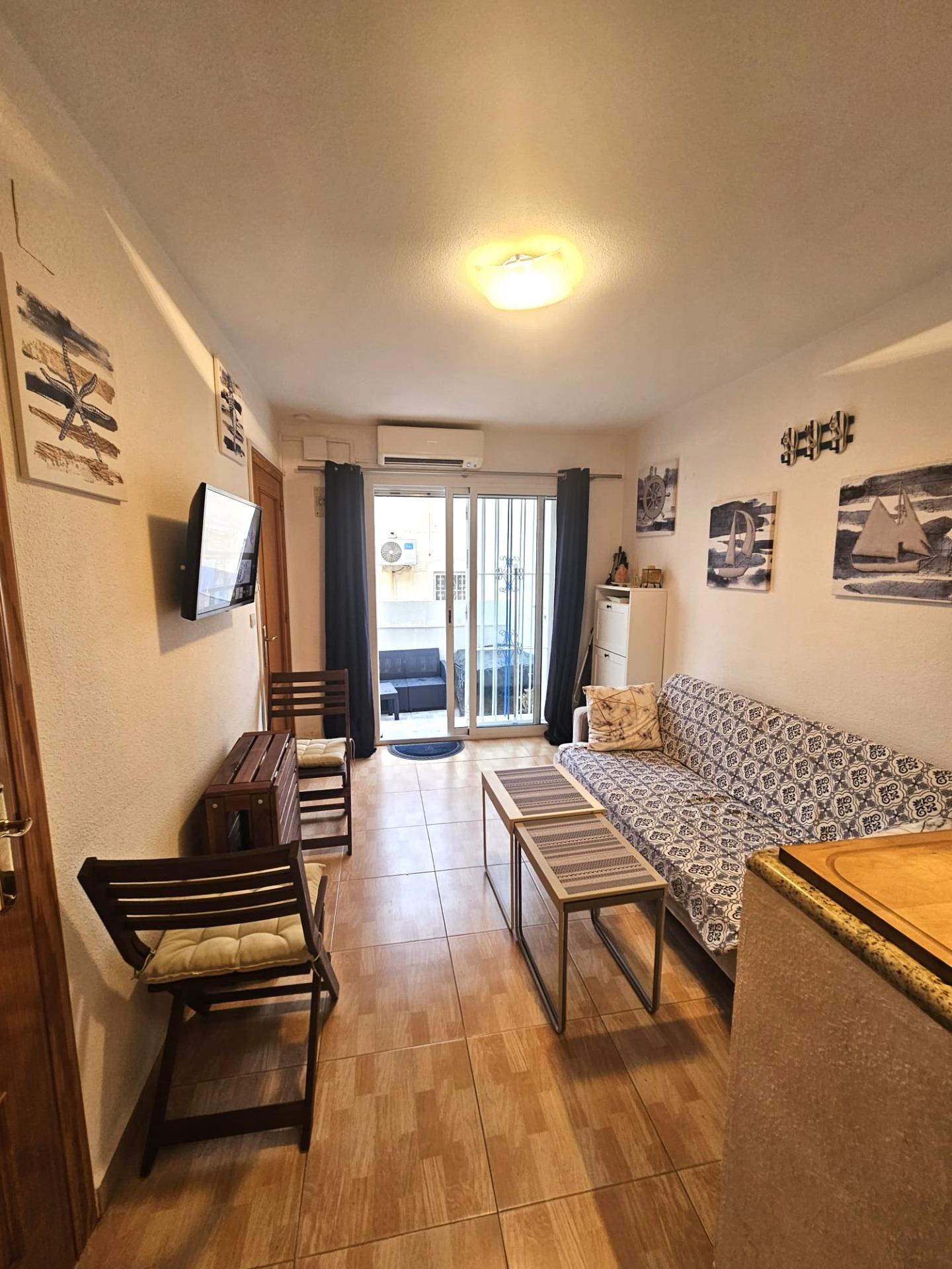 Pool area in bungalow for sale in Torrevieja
